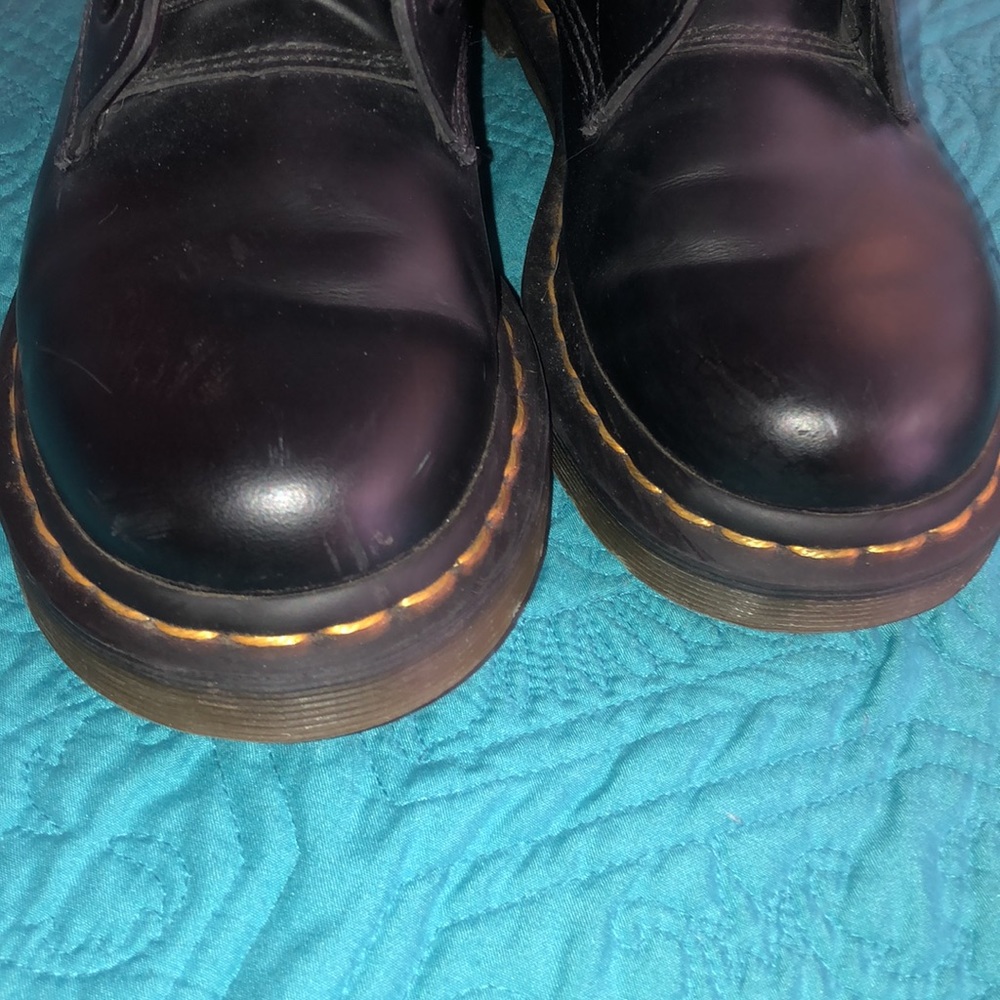 Dr Martens 1460 Smooth Leather Laceup Women’s Combat Boots 7 Air Wair - Picture 3 of 8
